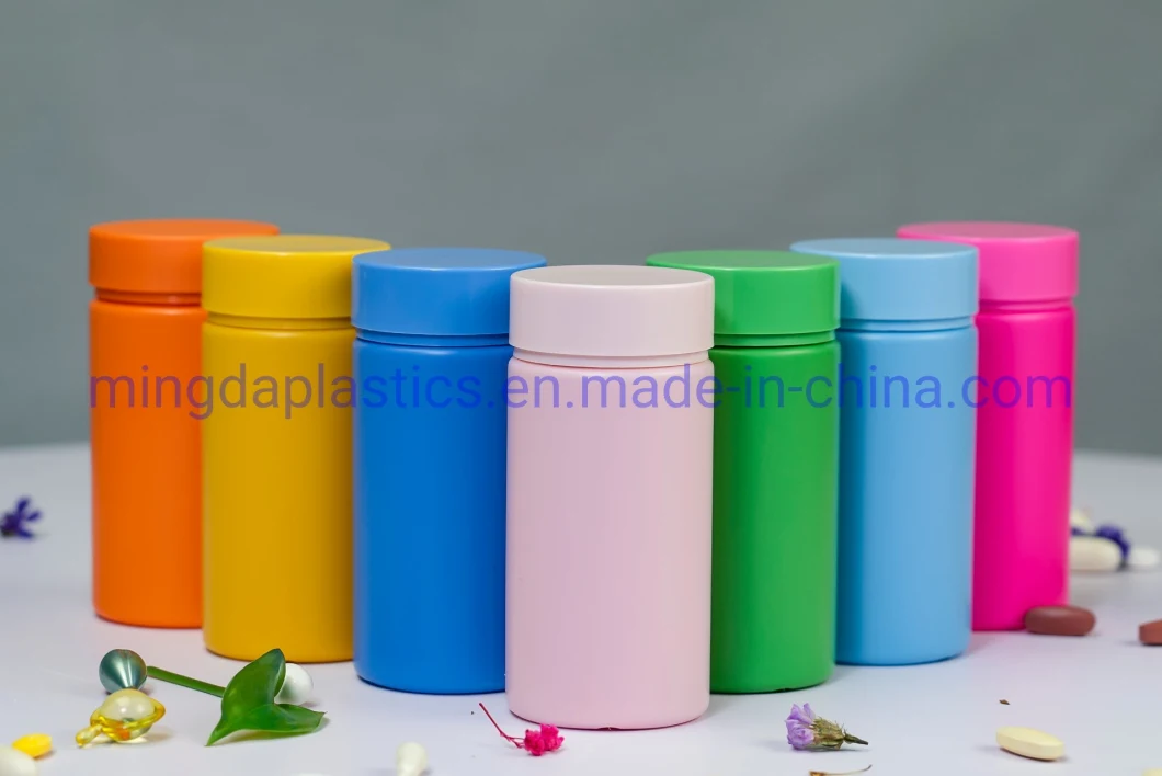 Food Grade Colorful 150ml Cylindrical Plastic Bottle