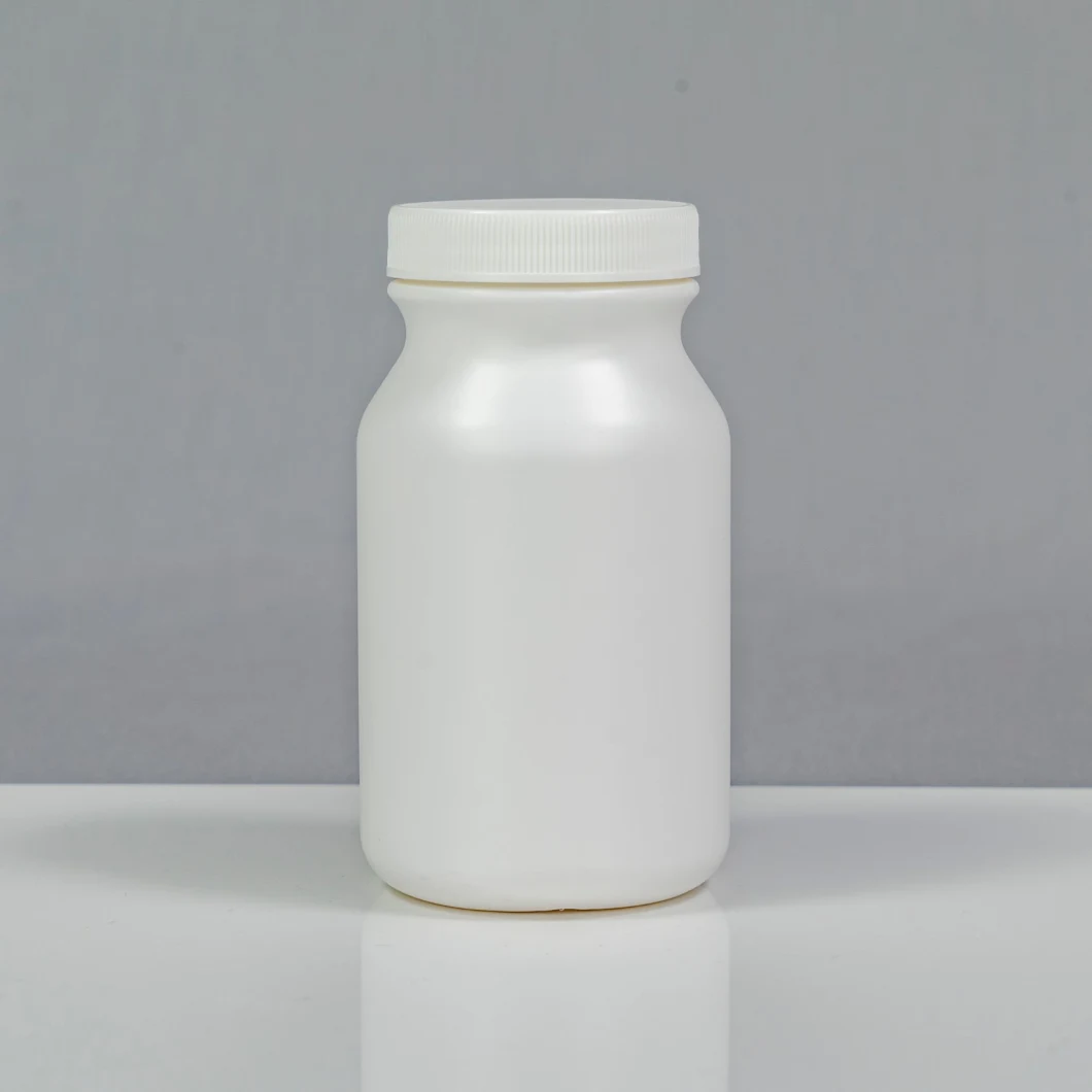 Wholesale Packaging Hot Sale Matte Skin White Jar Dietary Supplement Medicine Food Grade Irregular Shaped Container Oxygen Resistance 350ml HDPE Plastic Bottle