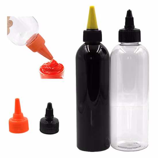 250ml 300ml Clear Pet Tomato Hot Plastic Sauce Bottles for Salad Dressing