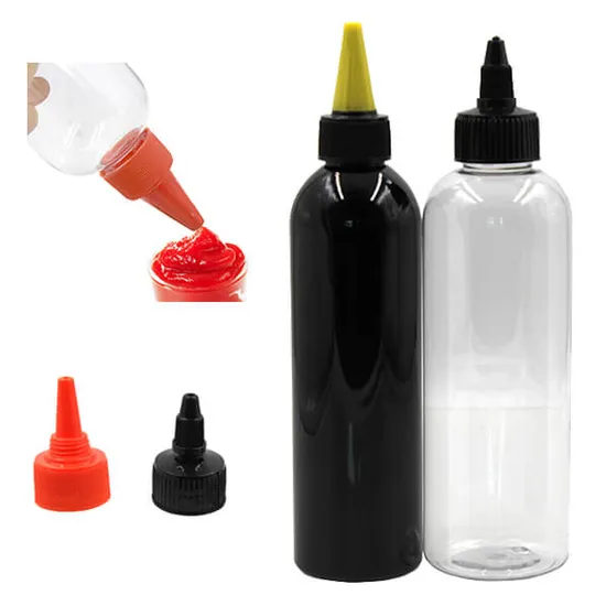 250ml 300ml Clear Pet Tomato Hot Plastic Sauce Bottles for Salad Dressing