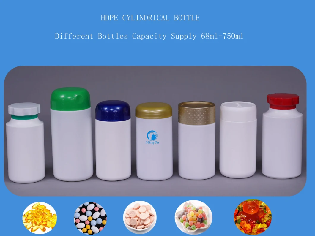 HDPE 250ml Cylindrical Plastic Bottle (MD-703)