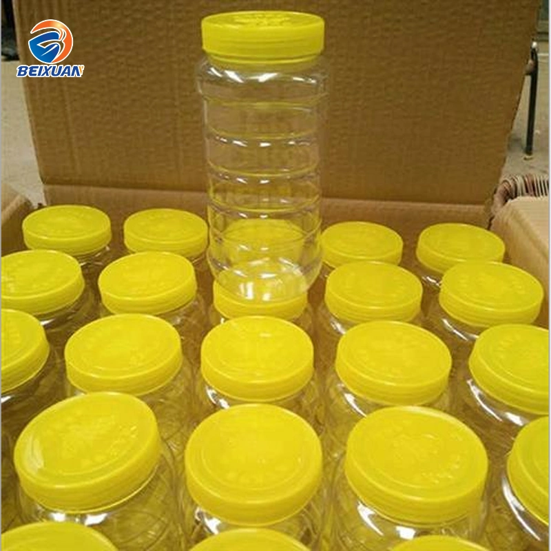 Top-Grade 730ml Cylindrical Shape Clear Plastic Pet Honey Jar with Plastic Cap