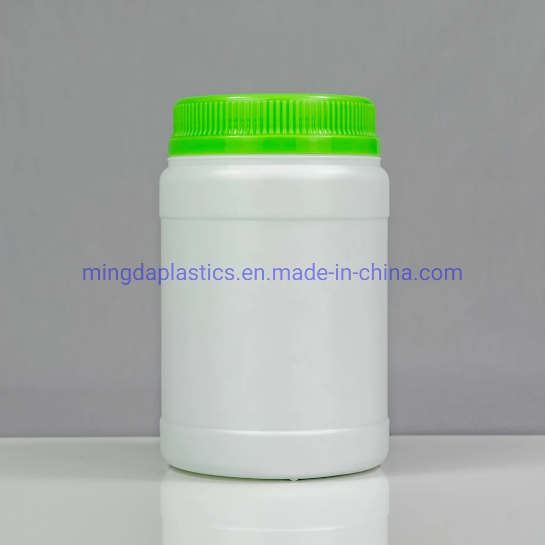 1389ml Empty White Sloping Shoulder Plastic Pill/Tablets/Capsule HDPE Packaging Protein Powder Round Bottle Manufacturer