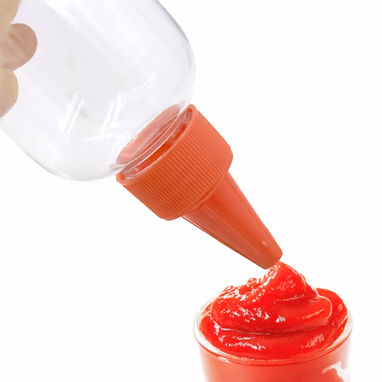 サラダドレッシング用250ml 300ml透明プラスチックPETトマトホットソースボトル