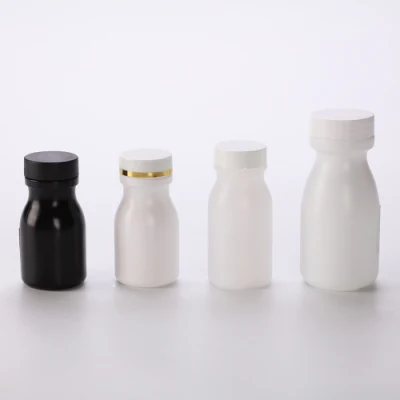 60ml HDPEミルクボトル形の白い単層透明なプラスチックボトル